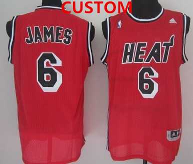 Men & Youth Customized Miami Heat ABA Hardwood Classics Swingman Red Jersey->customized nba jersey->Custom Jersey